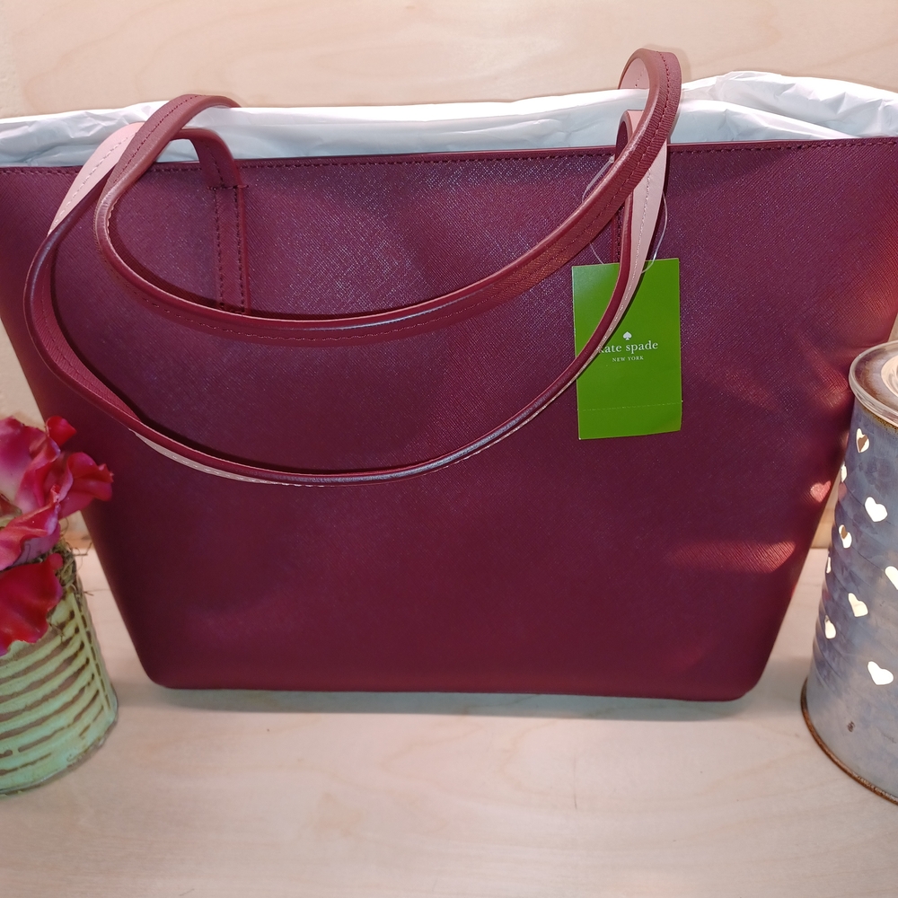 Kate Spade Burgundy Tote Bag